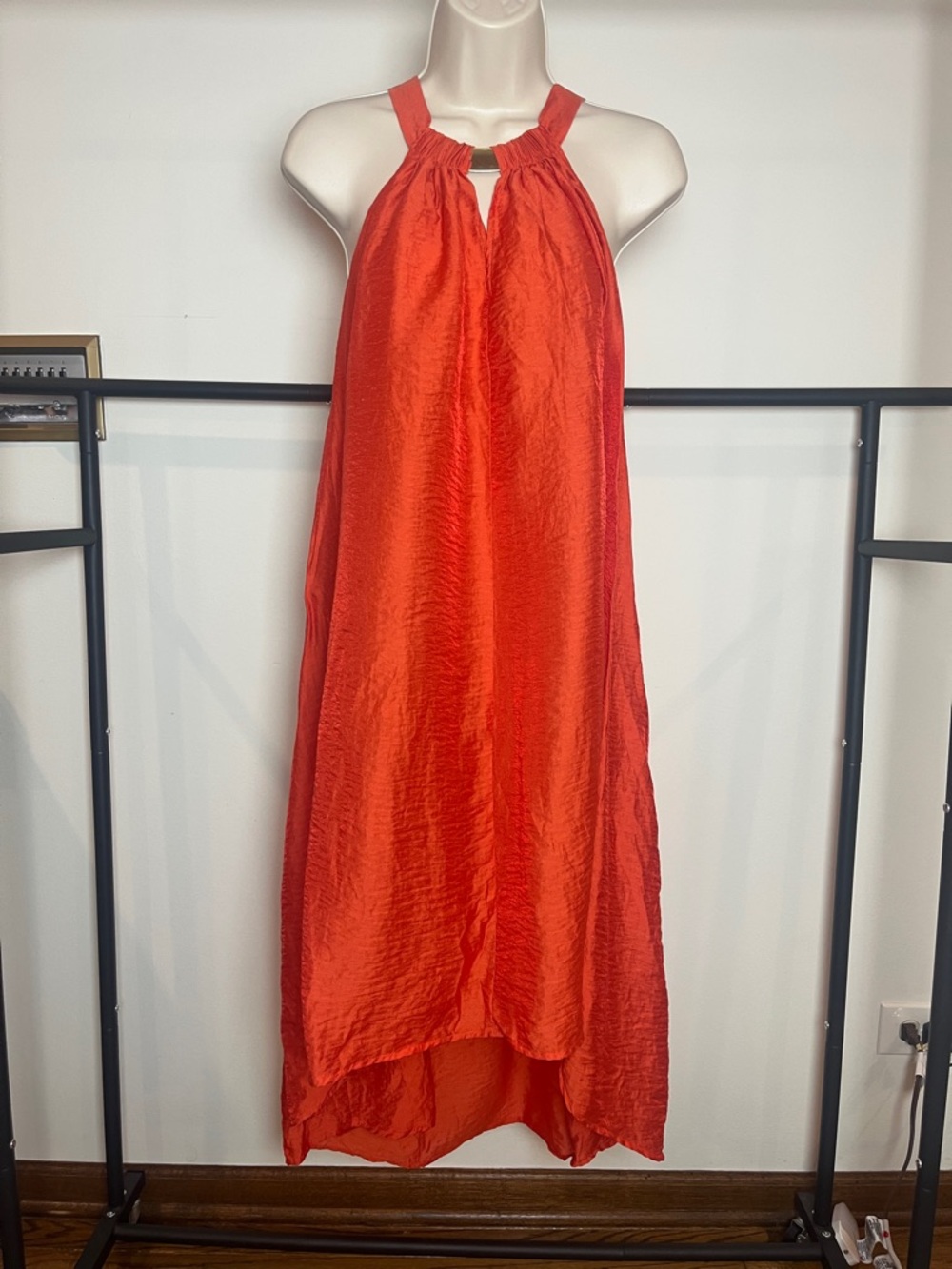 H&M Halter Satin Maxi Dress Formal Summer Beach Boho